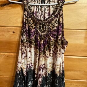 INC Rhinestone tank top